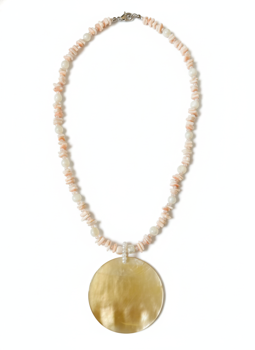 Shell Necklace w/ Mother of Pearl Pendant